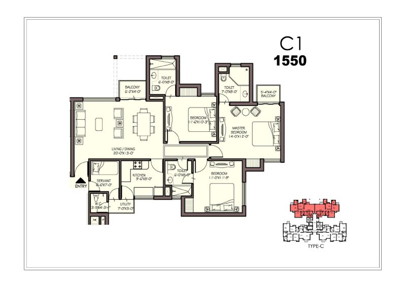 Floor Plans - 2 BHK, 3 BHK, 4 BHK Apartments, Flat, Yamuna Expressway